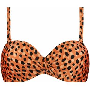 Beachlife leopard spots bandeau bikinitop -