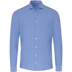 Pure D81318-21750 112 plain blue heren overhemd lange mo