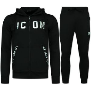 Top-Star - ICON - Trainingspak - Zwart/Zilver - Slim Fit