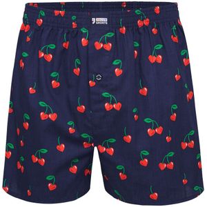 Happy Shorts Wijde boxershort heren rode kersen hartjes