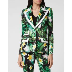 Philipp Plein - Duchesse Blazer Hawaii - Groen - Satijnen Blazer