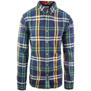 Scotch & Soda - Bedrukt - Heren Overhemd - Groen - Regular Fit - Lange Mouw