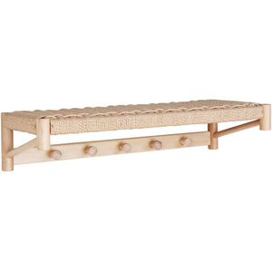 House Nordic Abano hoedenplank hoedenplank van populierenhout, geweven plank, natuurlijk, 78x31 cm