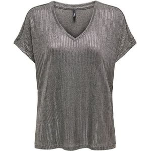 ONLY - ONLMIRINDA V-Neck Top - Dames Top - Donkergrijs Melange