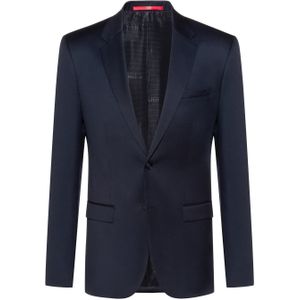 Hugo - AldonS - Blazer - Blauw - Katoen - Volledig Gevoerd
