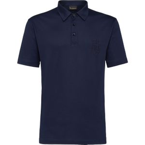 Billionaire - Polo Shirt Crest - Blauw - Katoen