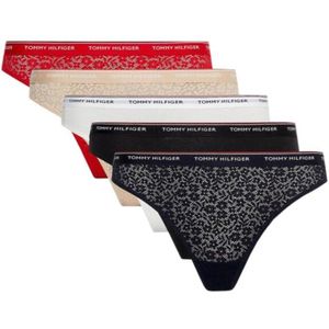 Tommy Hilfiger Dames gedessineerde string (set van 5)