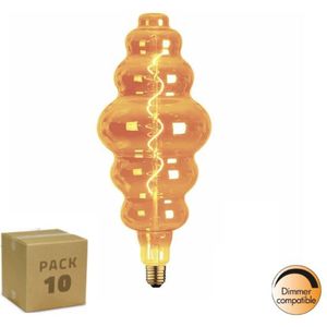 Highlight 10 pack kristalglas filament lamp amber – dimbaar