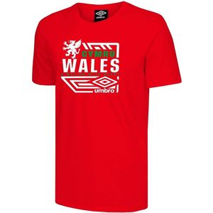 Umbro - Wales Diamond Dragon - T-shirt - Rood