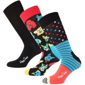 Happy Socks - Waterfall 3 Pack - Sokken - Zwart