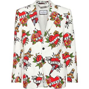 Philipp Plein - Blazer Love - Wit - Linnen - Heren