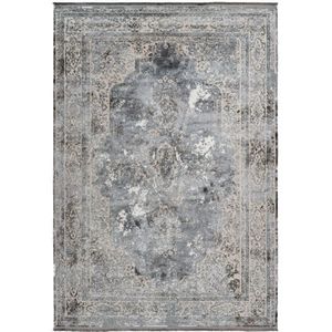 Muratap Luxury picasso elysee vloerkleed laagpolig luxe tapijt soft fluweel zilver- 160x230 cm