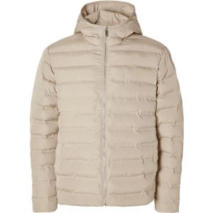 Selected Barry quilted hooded jacket pure cashmere