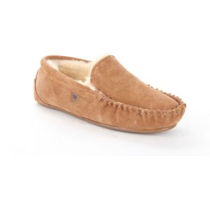 Warmbat Malmo cognac heren pantoffel (gesloten hiel)