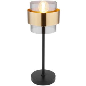 Globo Moderne tafellamp met rookglas | e27 | metaal | woonkamer | slaapkamer