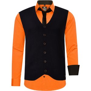 Shirt with vest and tie set of 3
