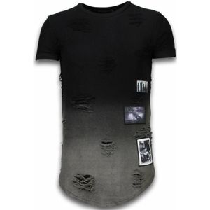 Justing Pictured flare effect t-shirt long fit