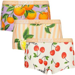 Vingino Meiden ondergoed 3-pack boxers fruit sunset coral