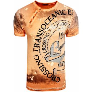 Rusty Neal - T-shirt - Ronde Hals - Heren - 100% Katoen - Normale Pasvorm