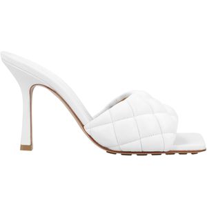 Bottega Veneta Gevoerde Mule wit