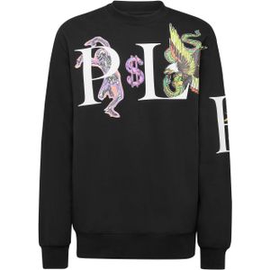 Philipp Plein - Sweatshirt LS Tattoo - Katoen - Zwart