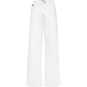 Philipp Plein - Denim Trousers - Wit - Skater Fit - 5-pocket design
