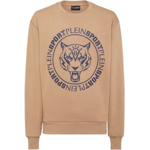 Plein Sport - Sweatshirt Tiger - Beige - Fleece - Heren