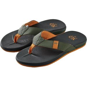 XQ Xq heren teenslippers ergonomisch zwart/groen