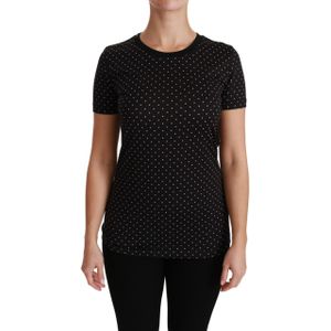 Dolce Gabbana - Polka Dot T-shirt - Zwart - Korte Mouwen