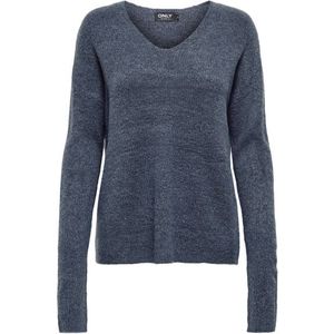 Only - Camilla - Gebreide Pullover - Mêlee - Regular Fit - V-hals