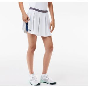 Lacoste - JF0990 - Tennisrok - Wit - Piqué Sportrok met Geïntegreerde Shorts