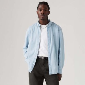 ANDRE - Overhemd - Lichtblauw - Katoen - Button-downkraag - Lange Mouwen
