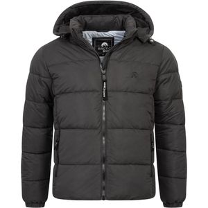 Arctic Seven - Heren Winterjas - Donkergrijs - Gewatteerd - Afneembare Capuchon