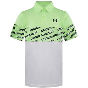 Under Armour - Performance Wordmark - Poloshirt - Wit/Groen - Kids