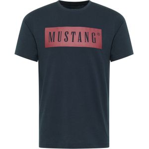Mustang - T-shirt - Korte Mouwen - Zwart - Katoen