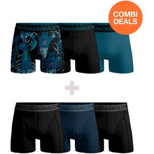 Muchachomalo Heren 3+3-pack boxershorts print/effen