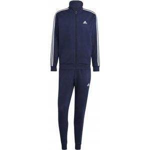 Adidas - 3 Strepen - Fleece Trainingspak - Zwart - 1 Jas en 1 Joggingbroek