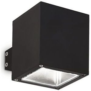 Ideal Lux snif square wandlamp aluminium g9 zwart