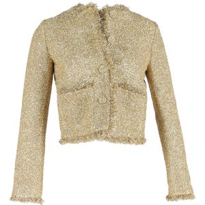 Paco Rabanne Crystal Jacket in Gouden Katoen