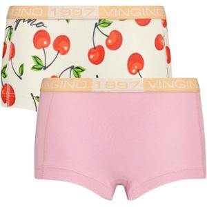 Vingino Meiden ondergoed 2-pack boxers cherry real