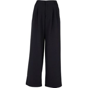 Urban Classics Dames plooi front wijde broek