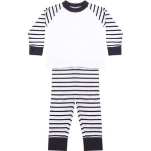 Larkwood Pyjamaset met lange mouwen en gestreepte raglan voor baby's