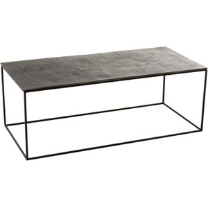 J-Line salontafel rechthoekig oxidize aluminium/ijzer antiek /groen -