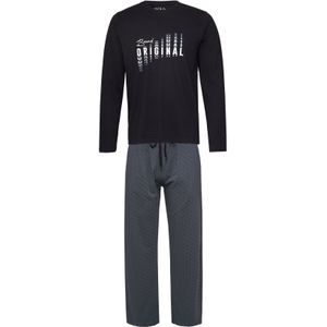 Phil & Co Lange heren winter pyjama set katoen brand original /grijs