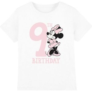 Disney Kinderen/kinderen minnie mouse 9e verjaardag t-shirt