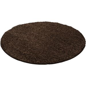 Muratap Basic rond shaggy vloerkleed hoogpolig- 80 cm rond