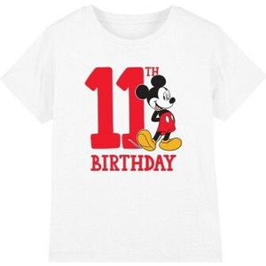 Disney Kinderen/kinderen mickey mouse 11e verjaardag t-shirt