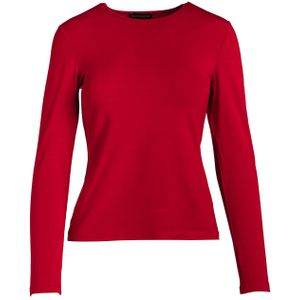 Jersey Top - Rood - Lange Mouwen - Aansluitend