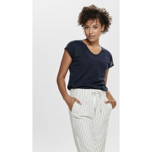 Only Onlsilvery s/s v neck lurex top jrs