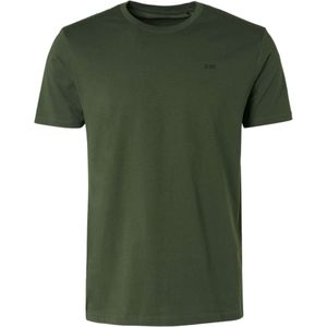 No Excess T-shirt crewneck solid basic dark green